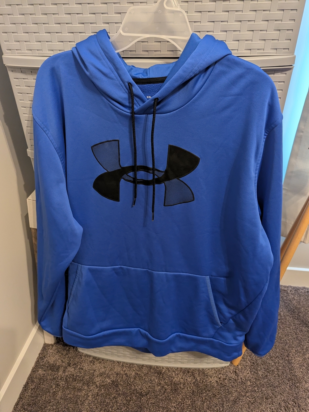 Under Armour Men’s Royal Blue Crewneck Hoodie with Black Logo